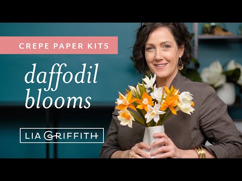 Crepe Paper Daffodil Flower Kit (full tutorial)