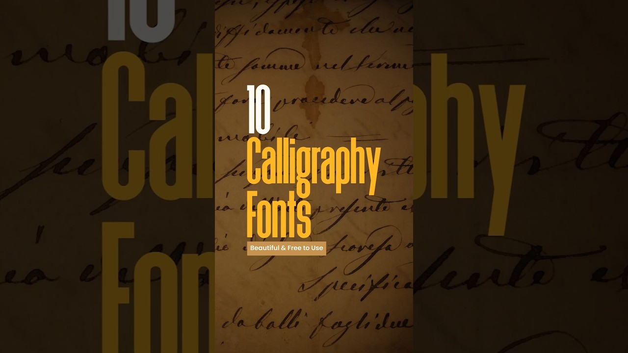10 Free Calligraphy Fonts #designer #fontstyle #signature #designerfonts #adobe #art #design #fonts