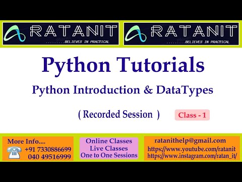 Python Online Tutorial Python Introduction And Data Types By Mr Ratan