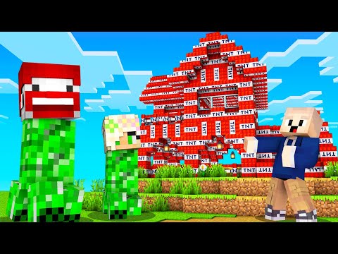 WE BUILD A TNT PRANK HOUSE!  - Minecraft friends