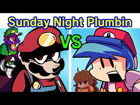 Friday Night Funkin' Sunday Night Plumbin FULL WEEK + Cutscenes (FNF Mod) (Mario/Luigi/MX/Mario.EXE)