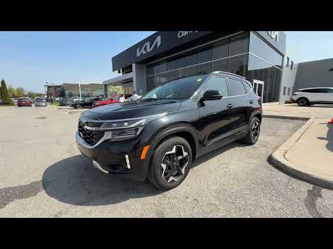2025 Kia Seltos in Black for sale at Clarington Kia in Bowmanville, ON