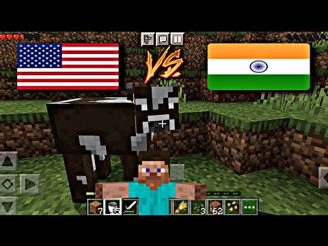 USA vs India in Minecraft | #shorts