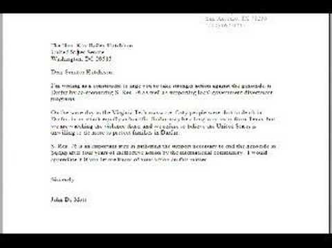 How to write an effective political letter.