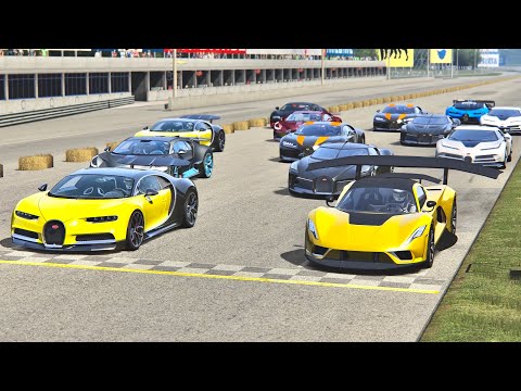 Hennessey Venom F5 GTR vs Bugatti Hypercars - Monza