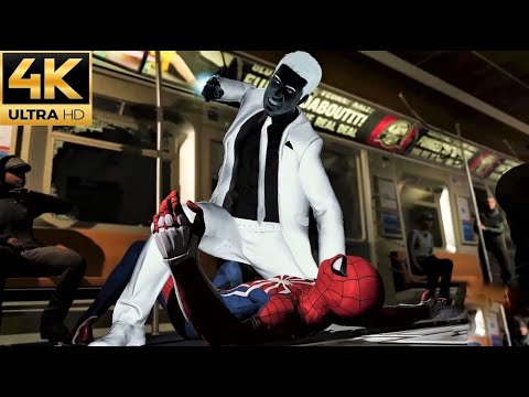 Spider-Man Remastered PC - Mr negative Train Fight (4K 60FPS