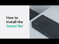 How To Install The Sound Bar