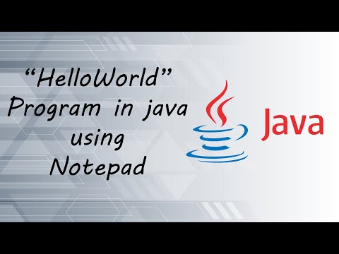 Hello World In Java Using Notepad