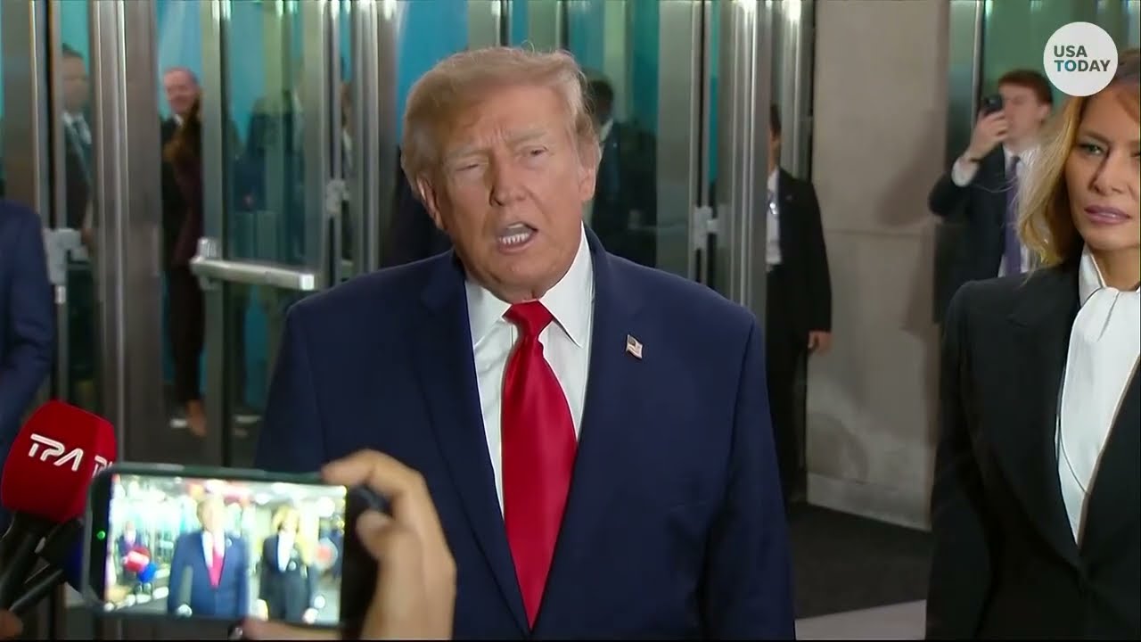 Trump arrives for speech at United Nations General Assembly, telling CNN 'you shouldn't be here'