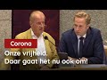 Hiddema vs De Jonge: "Minder paniek, meer vrijheid!"