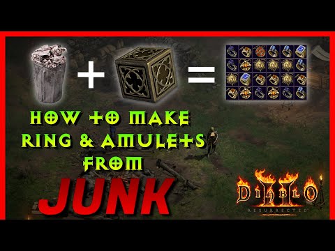 Diablo 2 Resurrected - Make New Rings and Amulets from Junk, Horadric Cube