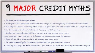 9 Credit Score Myths You NEED To Know About...