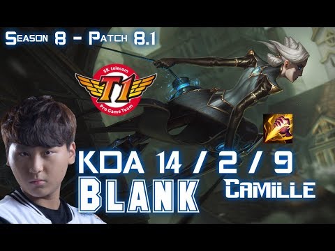 SKT T1 Blank CAMILLE vs LEE SIN Jungle - Patch 8.1 KR Ranked