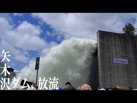 矢木沢ダム、放流