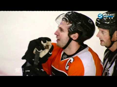 Richards:2 Min for Slashing Lundqvist?(Flyers & Rangers) NHL Mar 6, 2011