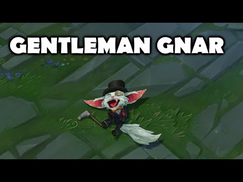 Gentleman Gnar Skin Spotlight Gameplay - League of Legends (LoL new skin)