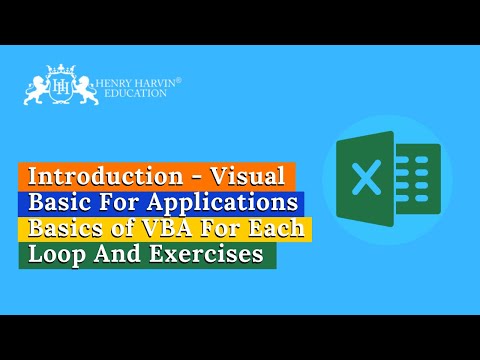 Basics of VBA For Each Loop And Exercises | Advanced Excel Tutorial for Beginners |  @henryharvin