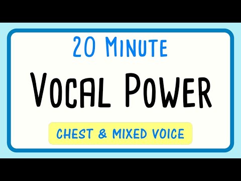 20 Minute Vocal Power Exercises Chest & Mixed Voice - MALE SINGERS