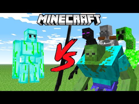 DIAMOND GOLEM vs EVERY MUTANT CREATURE in Minecraft Mob Battle