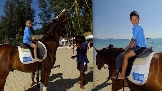 preview picture of video 'Layan Beach, Phuket. Horse Riding 2nd Feb 2014'