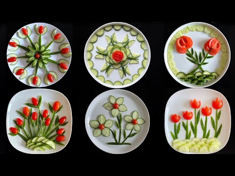 Top 6 Salad Decoration Ideas / Super Salad Decoration /Salad curving & cutting Tricks /Vegetable Art