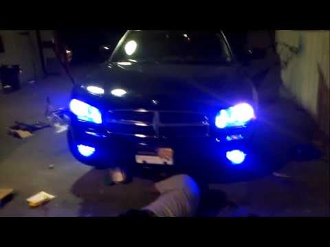 Blue Oracle Halo Lights Installed on 2010 Dodge Charger by BGN Customs