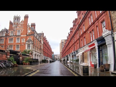Rainy Afternoon Walk Marylebone London - Side Streets and Alleyways