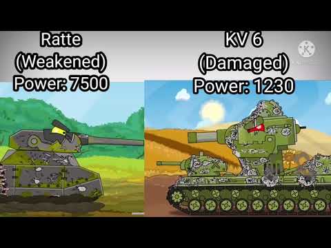 Ratte VS KV 44 M and KV 6 Power levels (HomeAnimation)