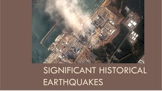 CEEN 545  - Lecture 2  - Significant Historical Earthquakes