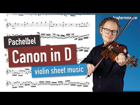 Pachelbel Canon in D, Violin Sheet Music + CURSOR, different tempi