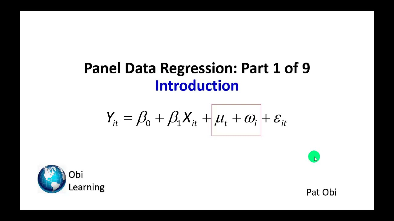 Panel Data Regression 1of9 - Introduction