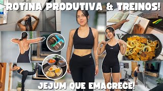VLOG: ROTINA COM JEJUM INTERMITENTE, voltando a rotina, bolo de festa,musculação em casa/alimentação