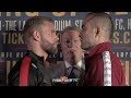 BILLY JOE SAUNDERS GIVES SHEFAT ISUFI LOOK OF DEATH DURING PRESS CONFERENCE FACE OFF