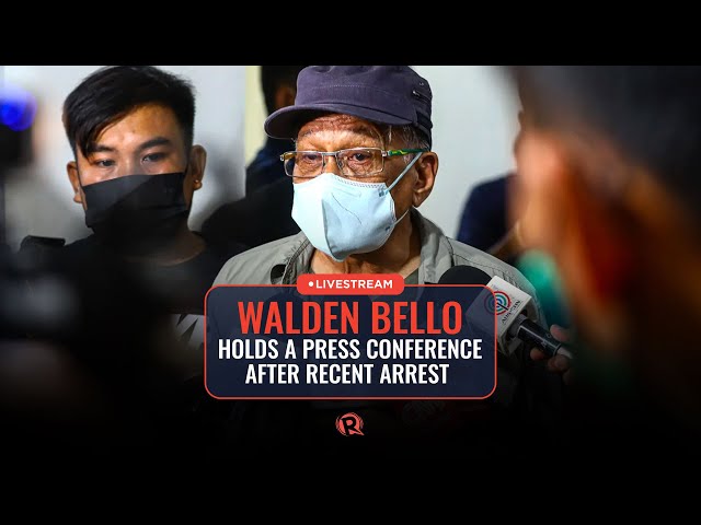 LIVESTREAM: Walden Bello holds press conference after arrest for cyber libel