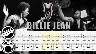Michael Jackson - Billie Jean (Isolated Bass Tabs & Drum Tabs) By @ChamisBass