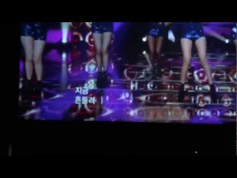 Watching T-ARA live on TV Music Bank South Korea in October 2012.