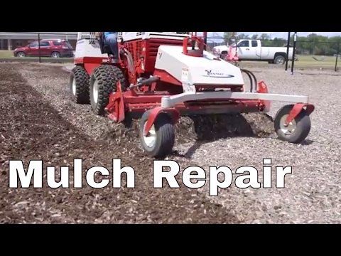 Ventrac | Repair Playground Mulch with Ventrac Power Rake