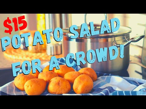 MAKING POTATO SALAD FOR 50 PEOPLE | COOKING FOR A CROWD | DIY CATERING | POTLUCK & PICNIC RECIPES