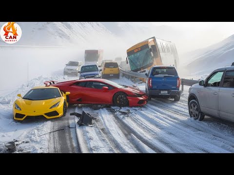 Most Icy Road Madness Caught on Camera - New Update 2025 #36