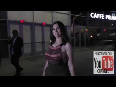 Sophie Simmons talks about if she has her dads tongue outside ArcLight Theatre in Hollywood