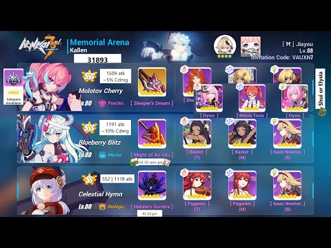 Hi3 EX MA: Kallen 31893 | FT BB CH, DB4 (1 Sleepri + lvl50 An-Utu)