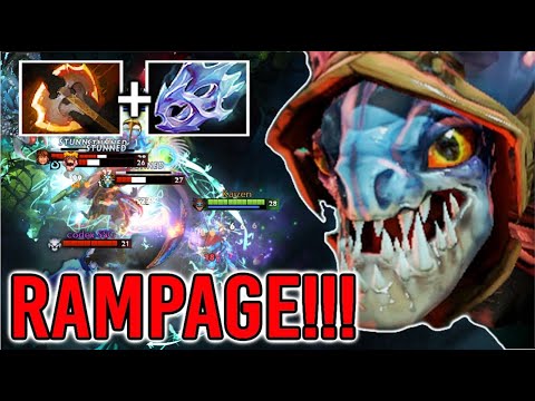Most Satisfying RAMPAGE!!! Battle Fury Slark Delete All Enemies in Rosh Pit Epic Gameplay WTF Dota 2