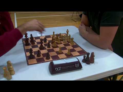 Lauris Laimins - GM Arturs Neiksans, Nimzo-Indian defence, 4.Qc2, rapid chess