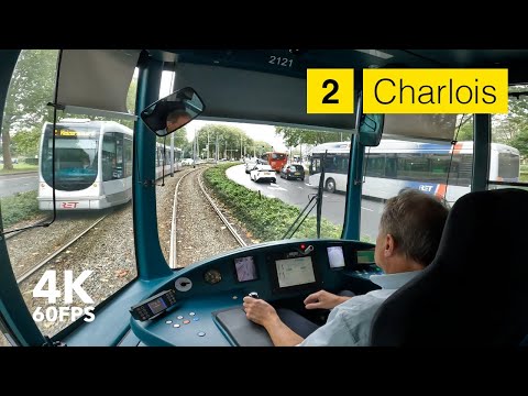 4K Tram Cabview | 🚊 RET Line 2 to Charlois | 🇳🇱 Rotterdam | Alstom Citadis
