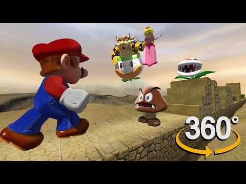 Mario Bros! - 360°  - Level Run! (The First 3D VR Game Experience!)