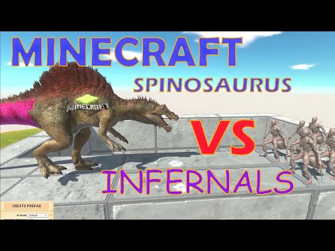 ⛏ MINECRAFT SPINOSAURUS VS INFERNALS 💀- Animal Revolt Battle Simulator