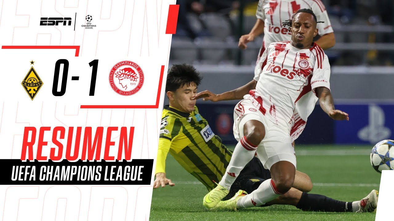 TRIUNFO DE DIENTES APRETADOS DE OLYMPIACOS COMO VISITANTE | Kairat Almaty 0-1 Olympiacos | RESUMEN