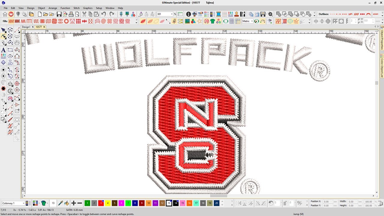 Nc State Wolfpack Embroidery logo