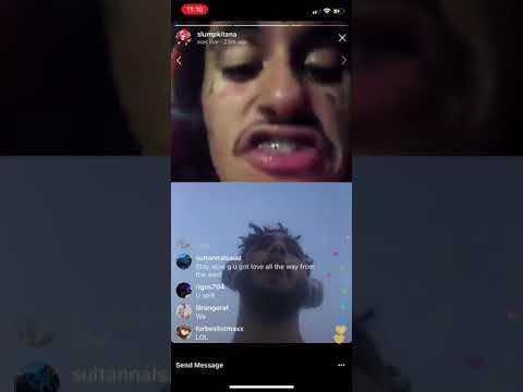 Lil slump and lil sleep fighting on instagram live