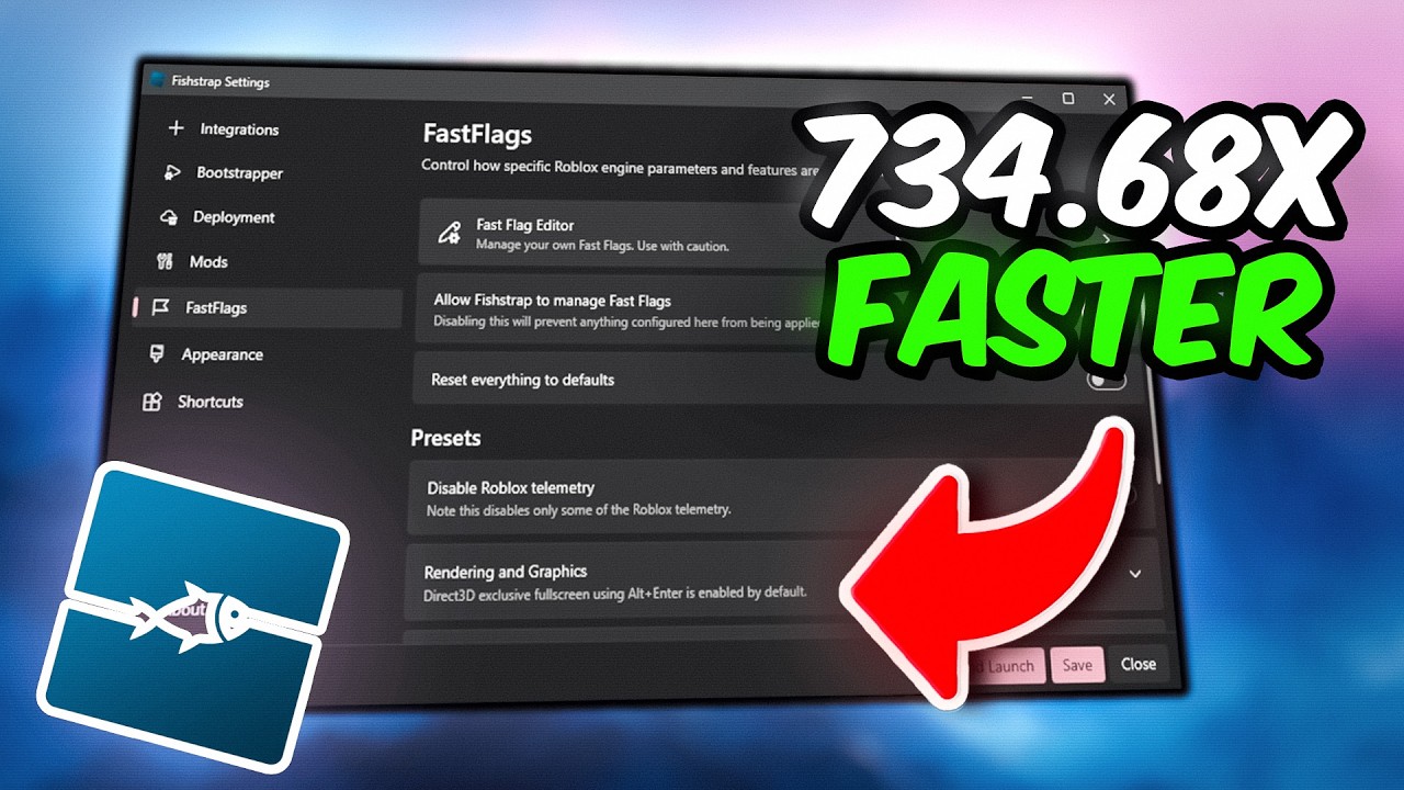 How to Use Fishstrap for Roblox FPS BOOST & LOW PING + BEST Fast Flags Settings!